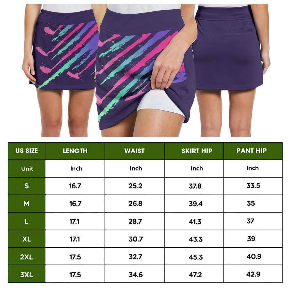 Gradient Swing Swear Repeat Golf Clubs Skort KVH210201