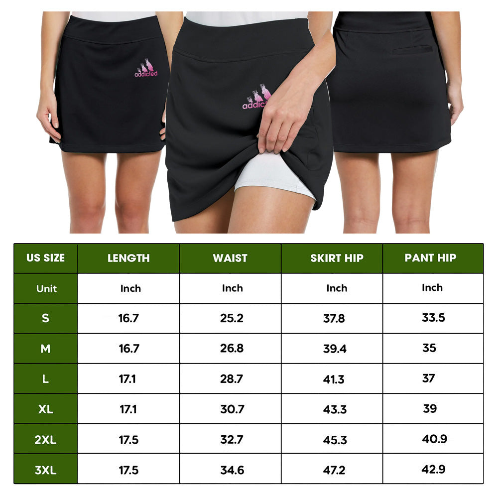 Addicted I Hate Golf Gradient Black Flamingo Skort KVH230201