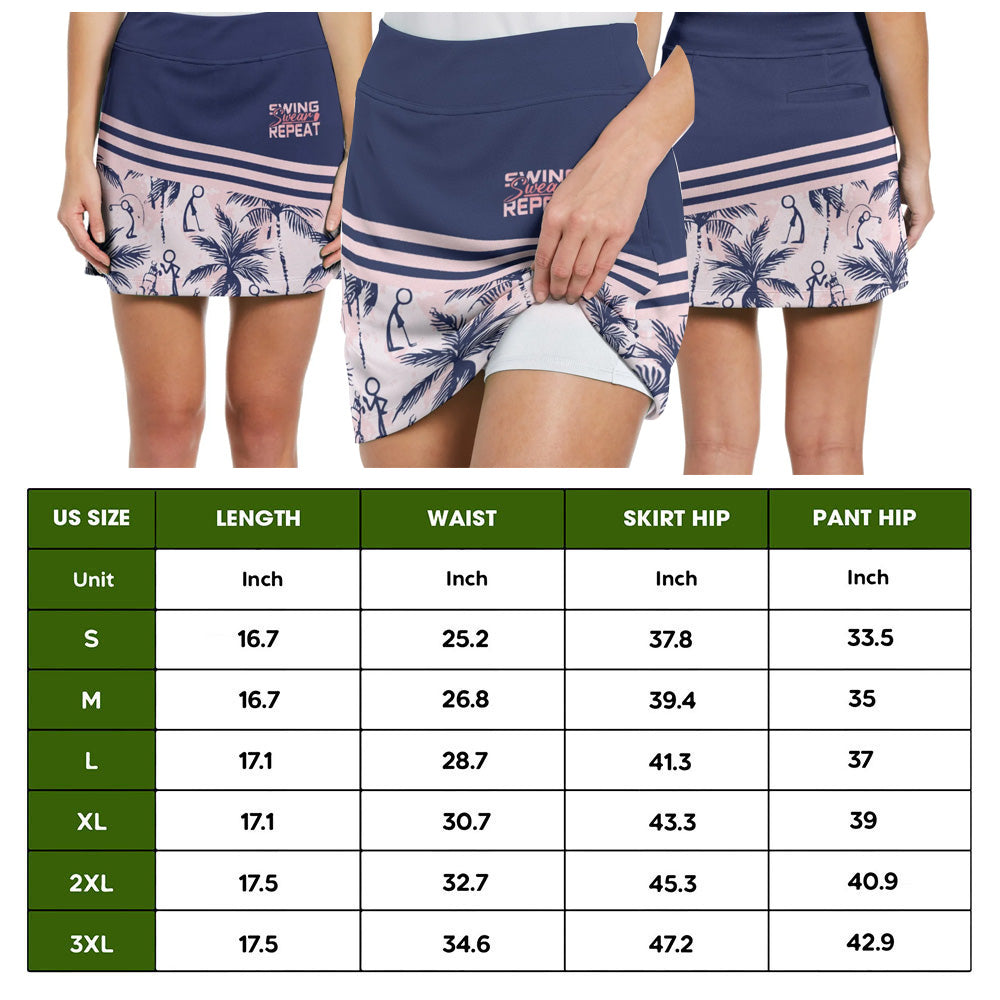 Swing Swear Repeat Golf Figures Skort KVH230301