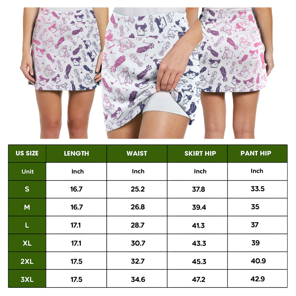 Flamingo Golf Friends Pattern Skort KVH240201