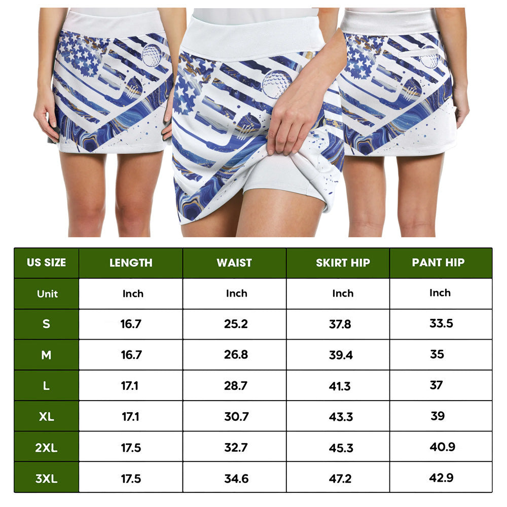 BLUE MARBLE SWING SWEAR REPEAT Skort KVH250101