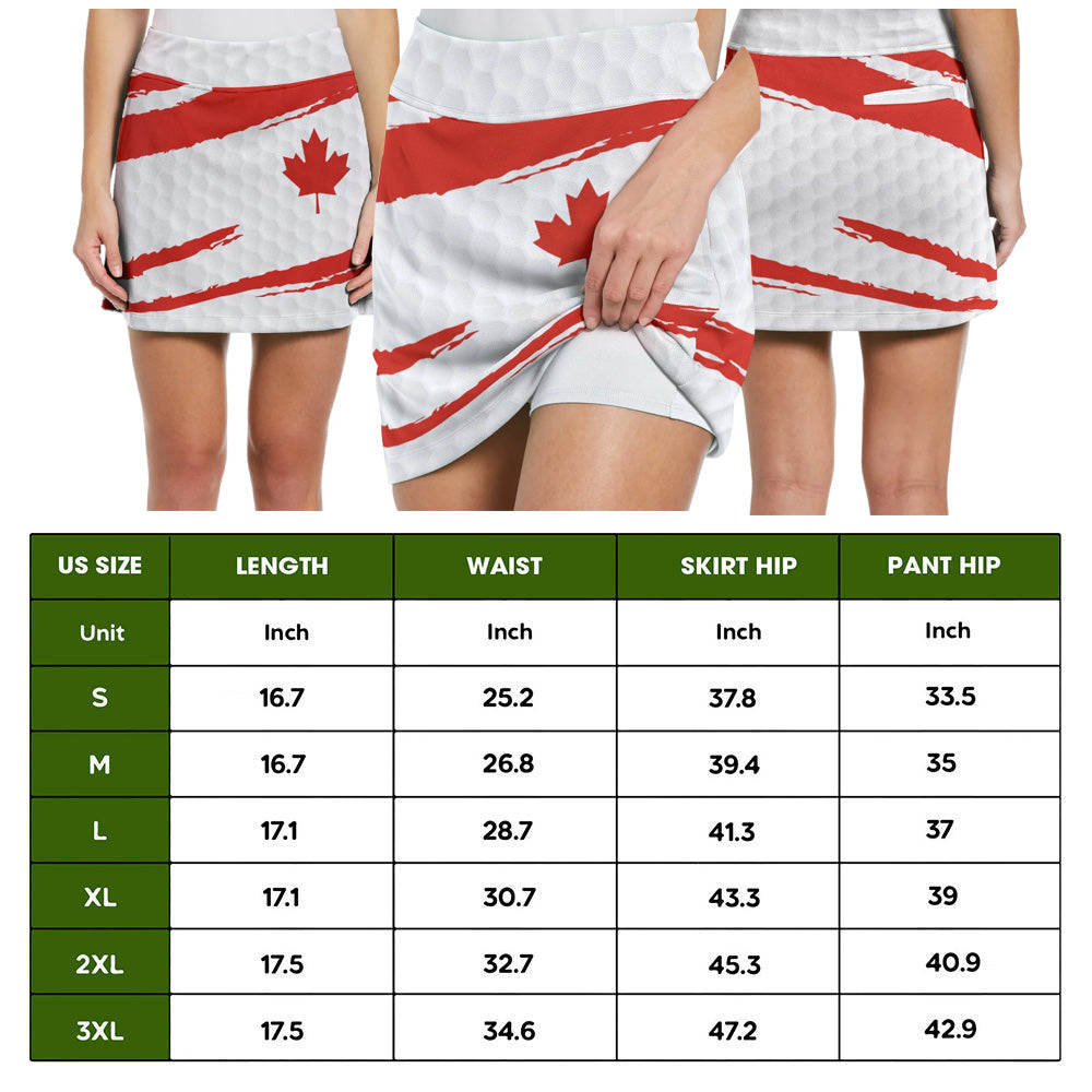 NICE SHOT I Hate Golf CANADA FLAG Skort KVH290201