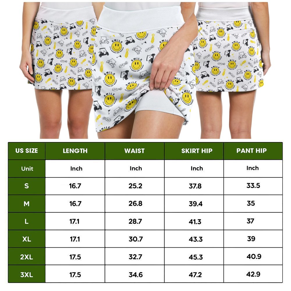 Smile Golf Pattern Bundle Skort KVH290401