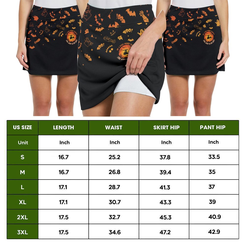 On A Dark Desert Fairway Halloween Skort KVH290501