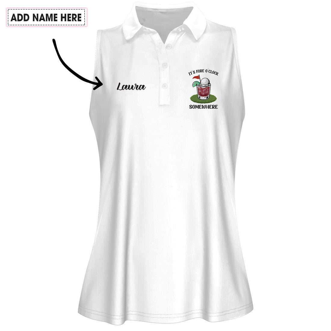 It's Fore O'clock Somewhere Women Polo Shirt LVH020401