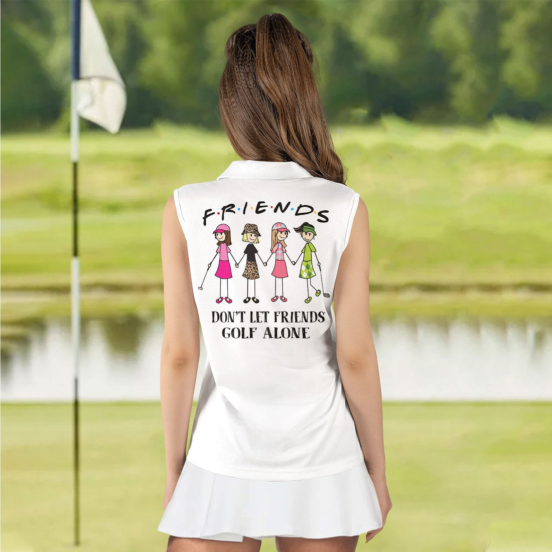 FRIENDS DON’T LET FRIENDS GOLF ALONE Women Polo Shirt LVH020601