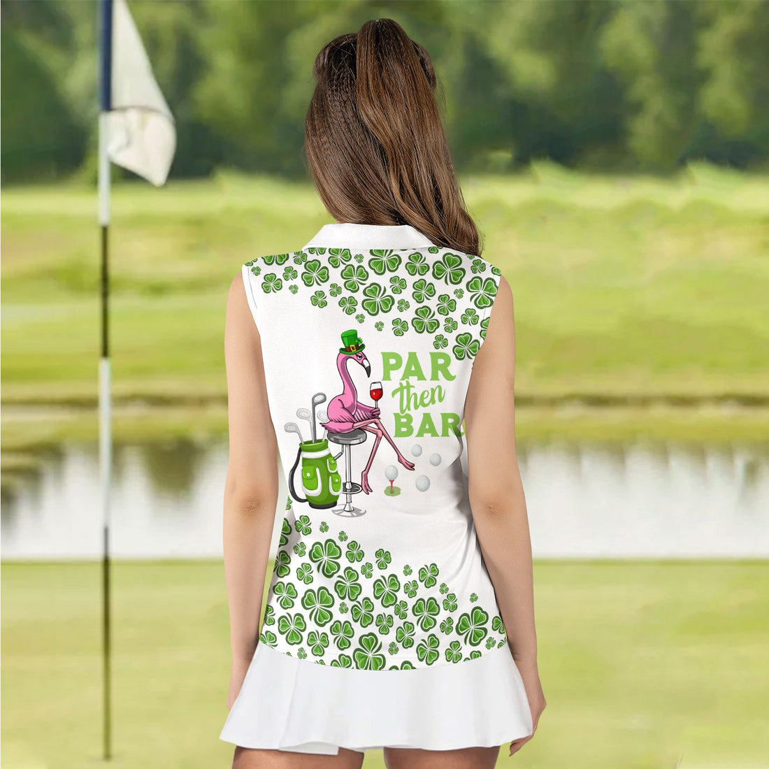 Par Then Bar St Patrick's Day Golf Wine Women Polo Shirt LVH020701