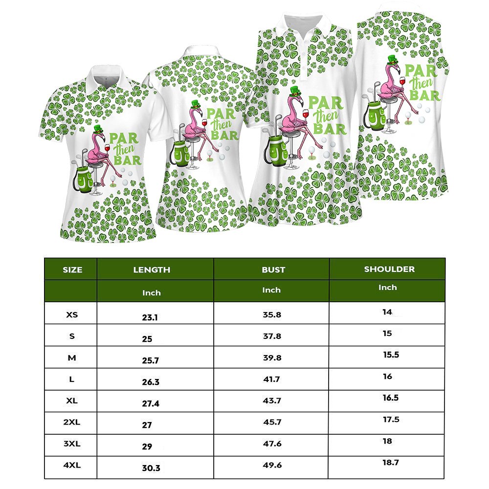 Par Then Bar St Patrick's Day Golf Wine Women Polo Shirt LVH020701
