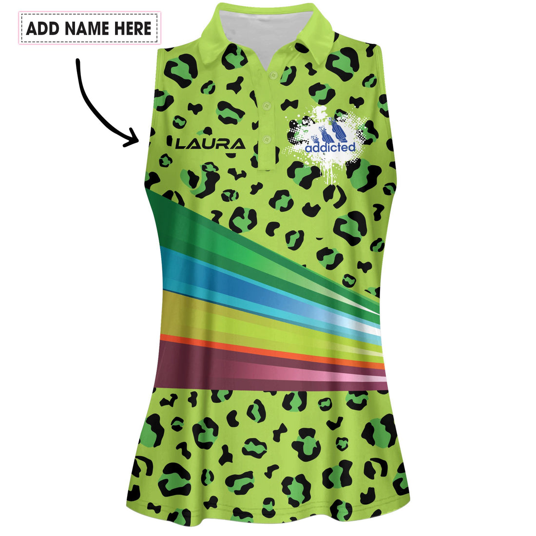 Neon Leopard Addicted Women Polo Shirt LVH030401