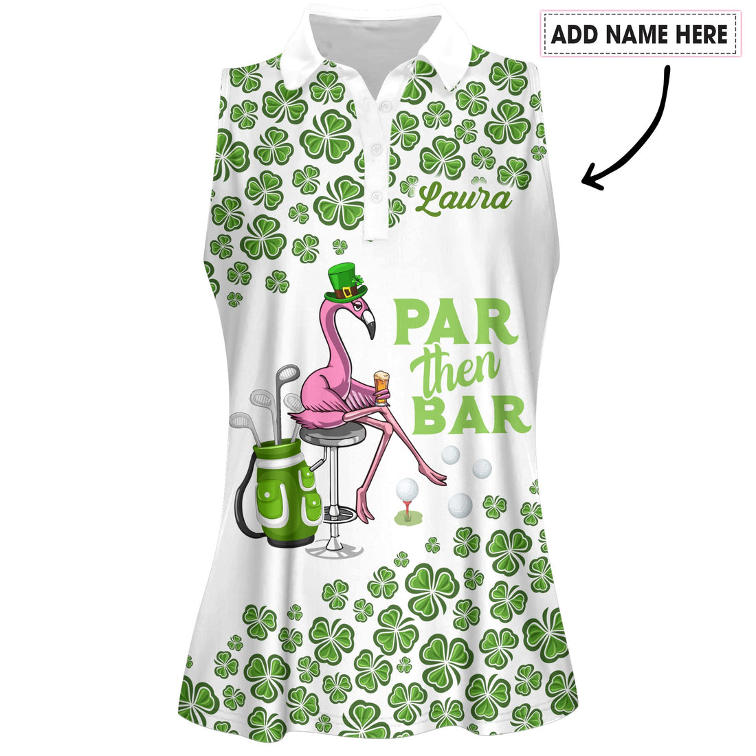 Par Then Bar St Patrick's Day Golf Beer Women Polo Shirt LVH030701