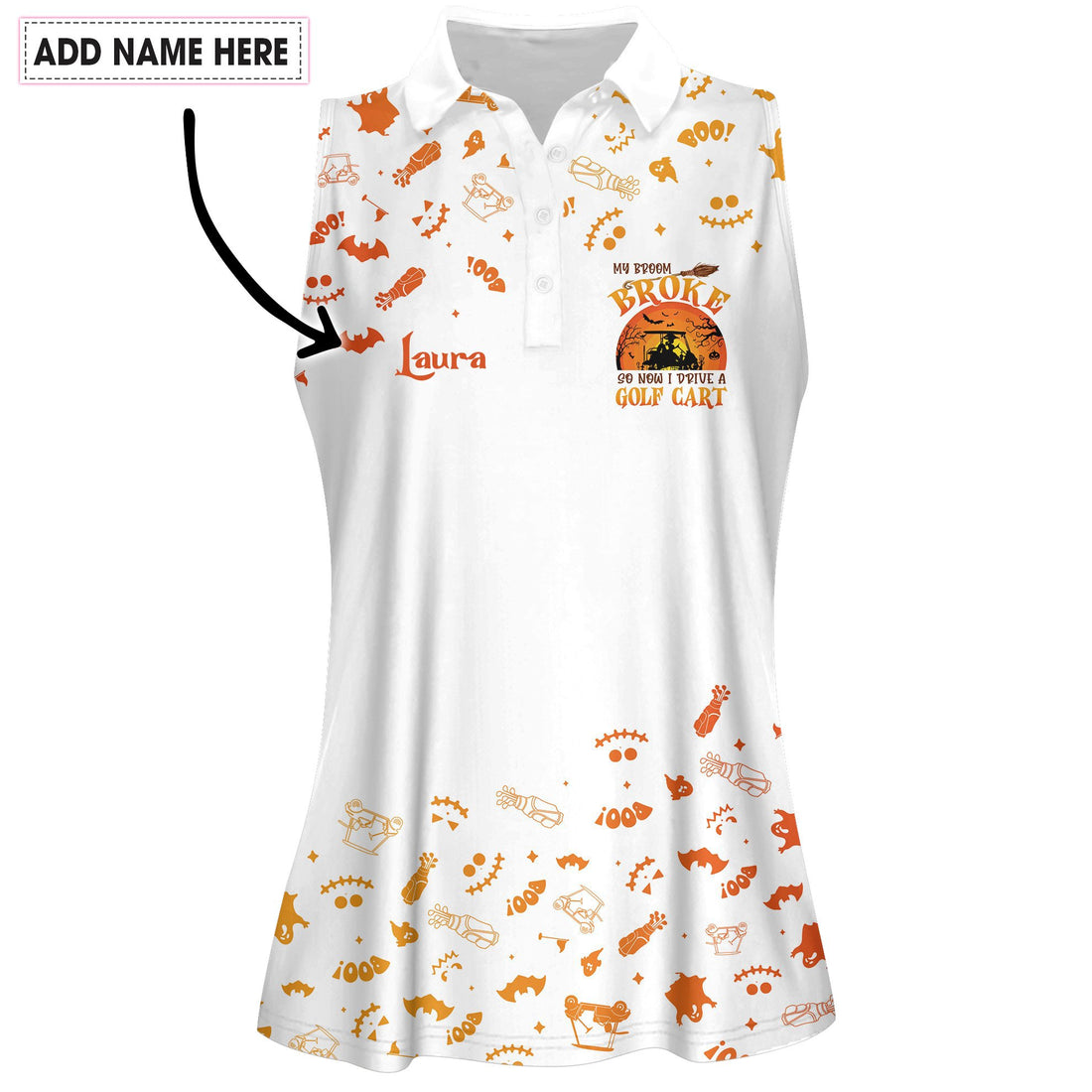 My Broom Broke Halloween Women Polo Shirt LVH040301