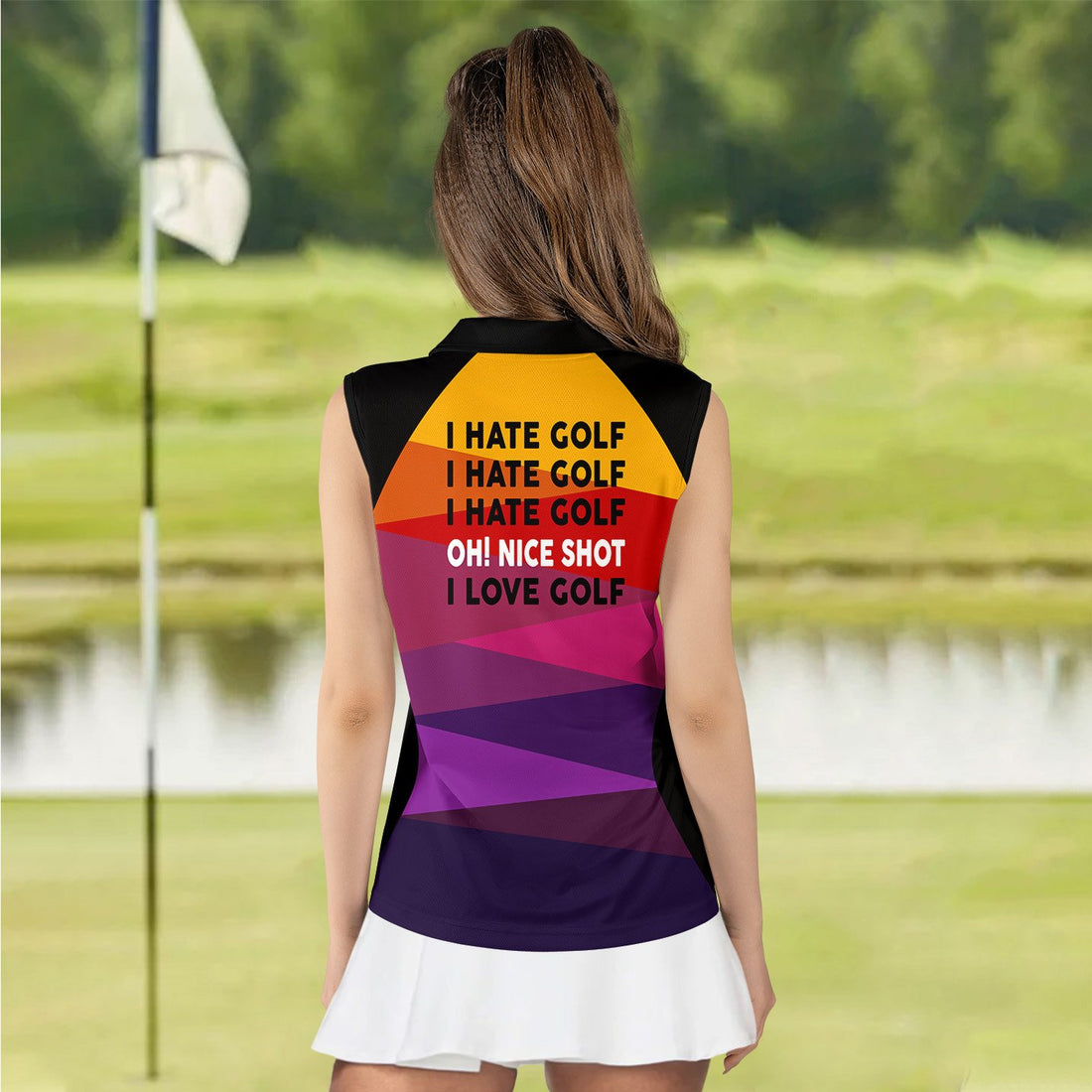 I Hate Golf Color Addicted Women Polo Shirt LVH040401