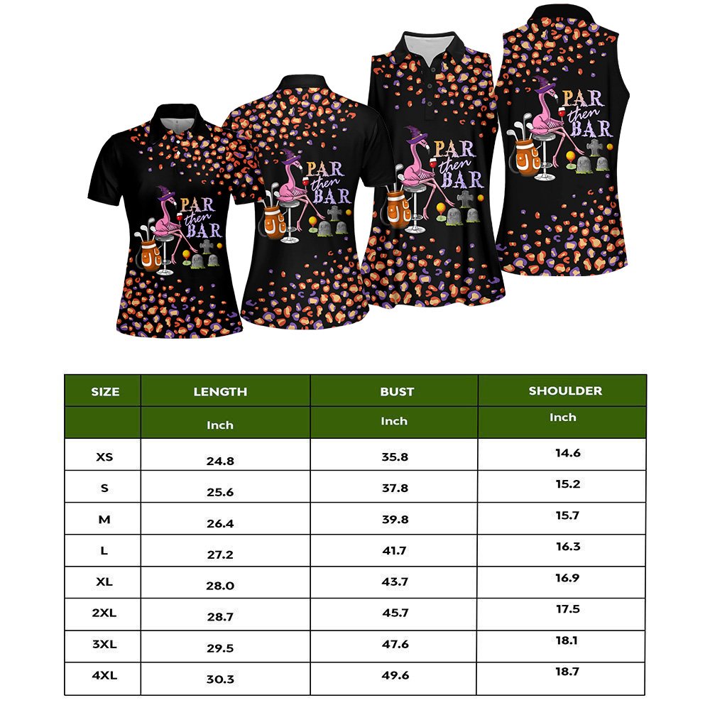 Par Then Bar Halloween Leopard Black Women Polo Shirt LVH050501