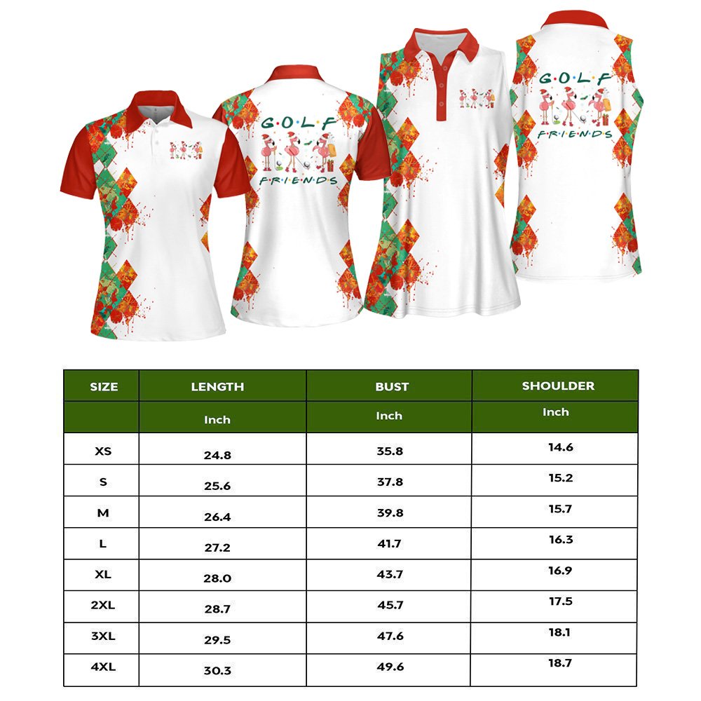 GOLF FRIENDS Christmas FLAMINGO WOMEN POLO SHIRT LVH110501
