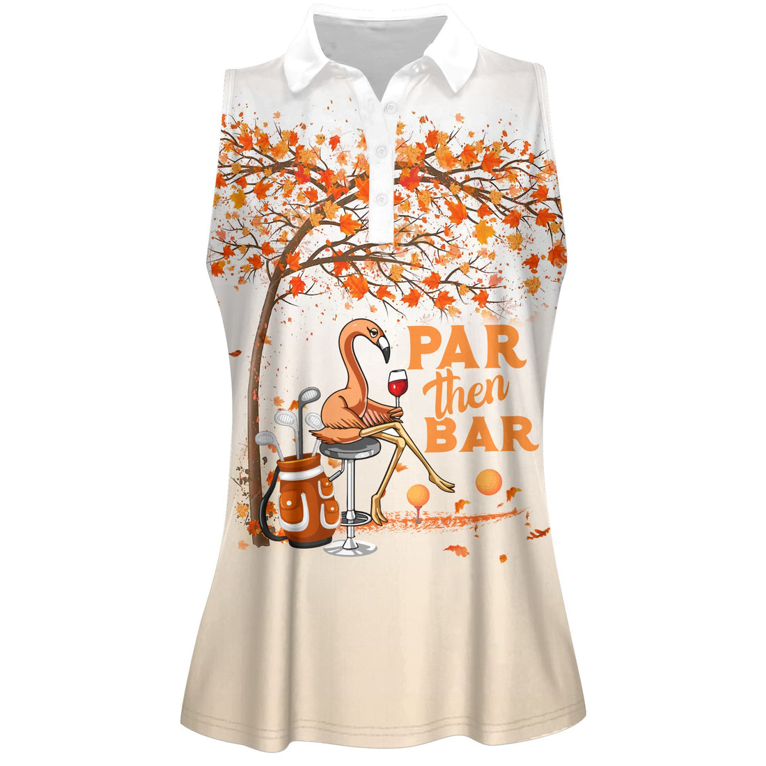 Autumn Par then Bar Flamingo Women Polo Shirt LVH140601