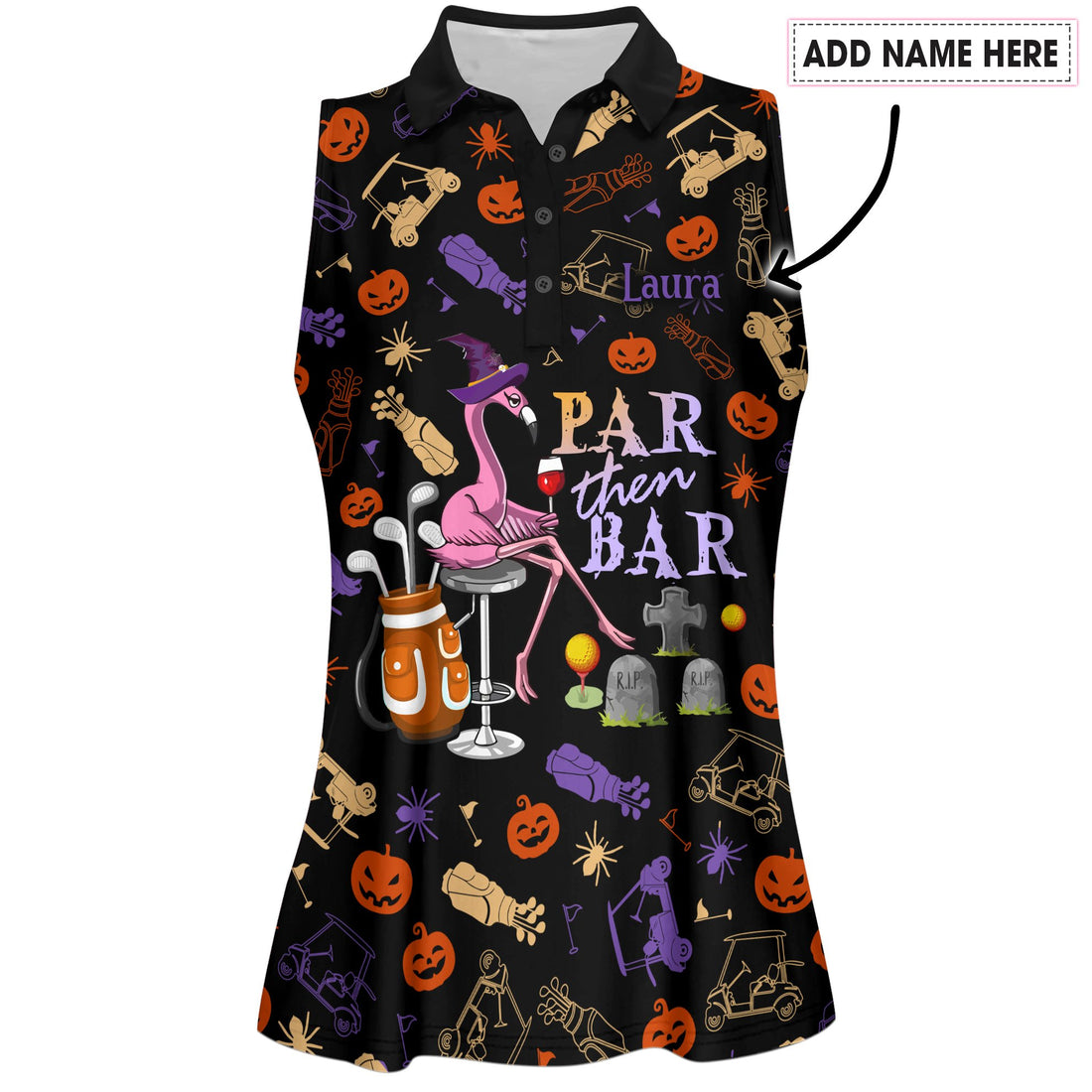 Par Then Bar Halloween Black Women Polo Shirt LVH190401