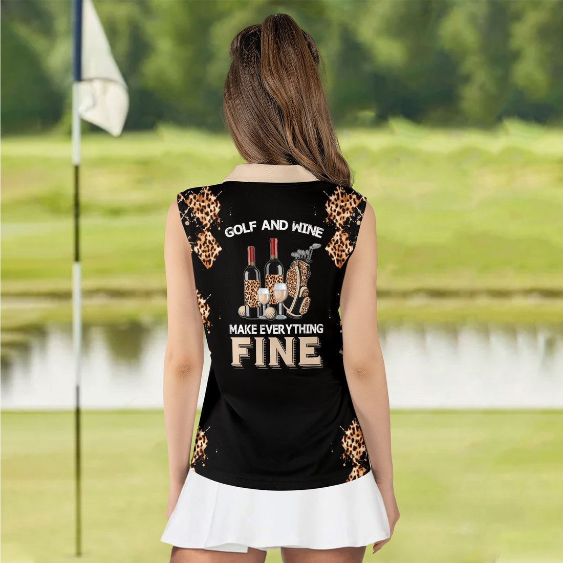 Golf And Wine Make Everything Fine  Women Polo Shirt LVH200601