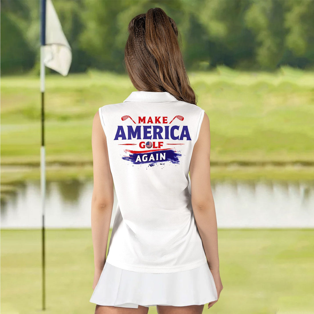 Make America Golf Again Women Polo Shirt LVH210601