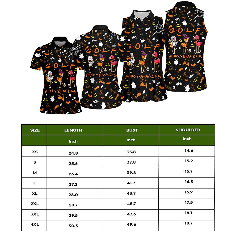 Golf Friends FLAMINGO GOLF HALLOWEEN WOMEN POLO SHIRT LVH300401