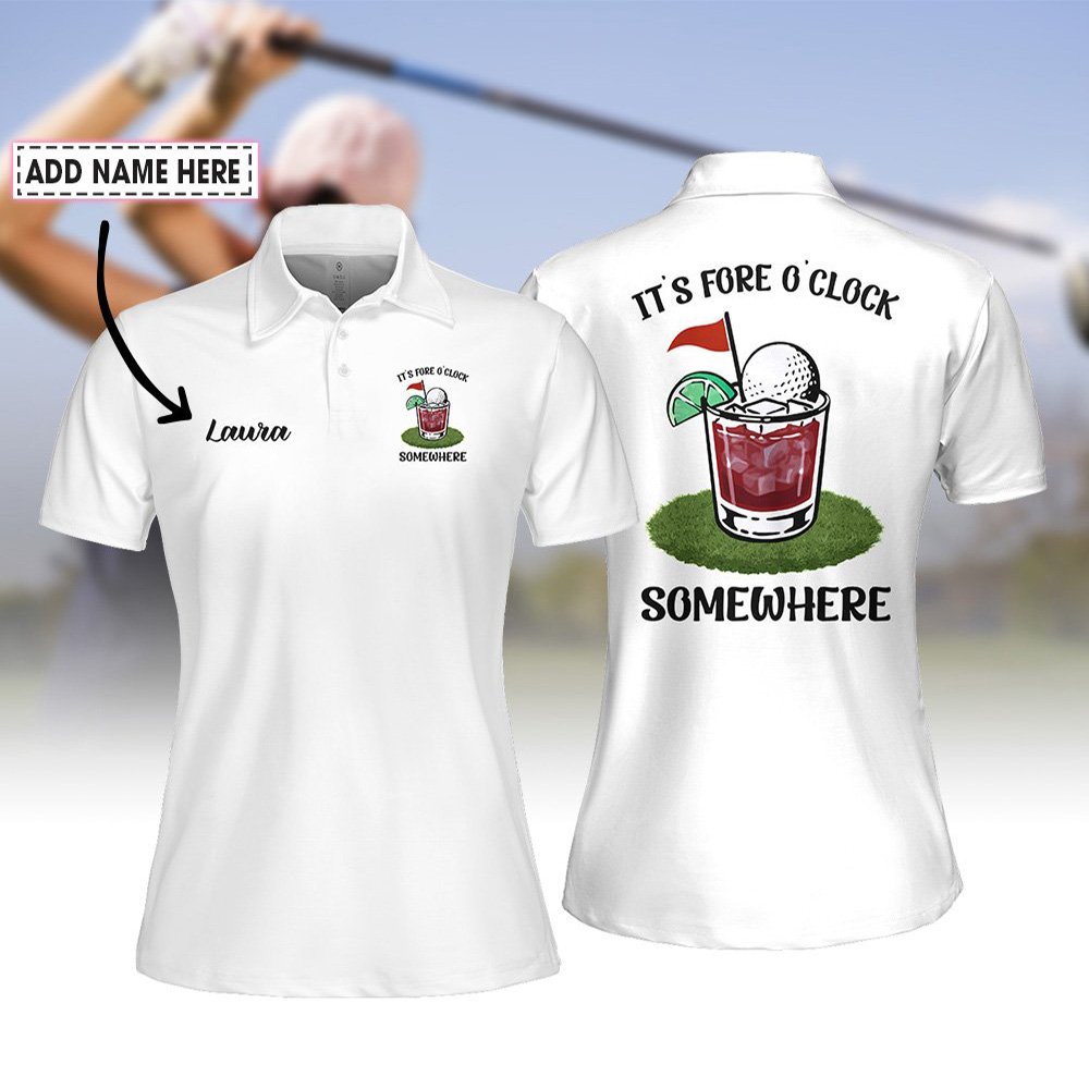 It's Fore O'clock Somewhere Women Polo Shirt LVH020401