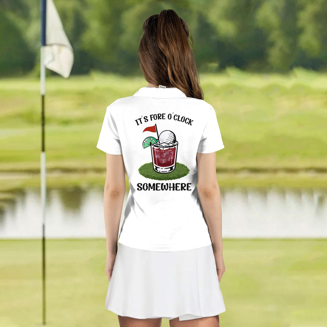 It's Fore O'clock Somewhere Women Polo Shirt LVH020401