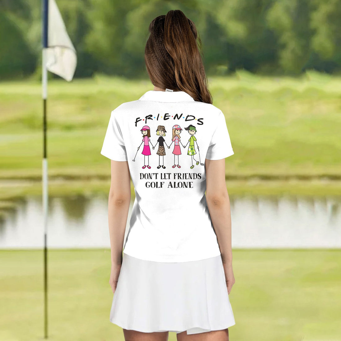 FRIENDS DON’T LET FRIENDS GOLF ALONE Women Polo Shirt LVH020601