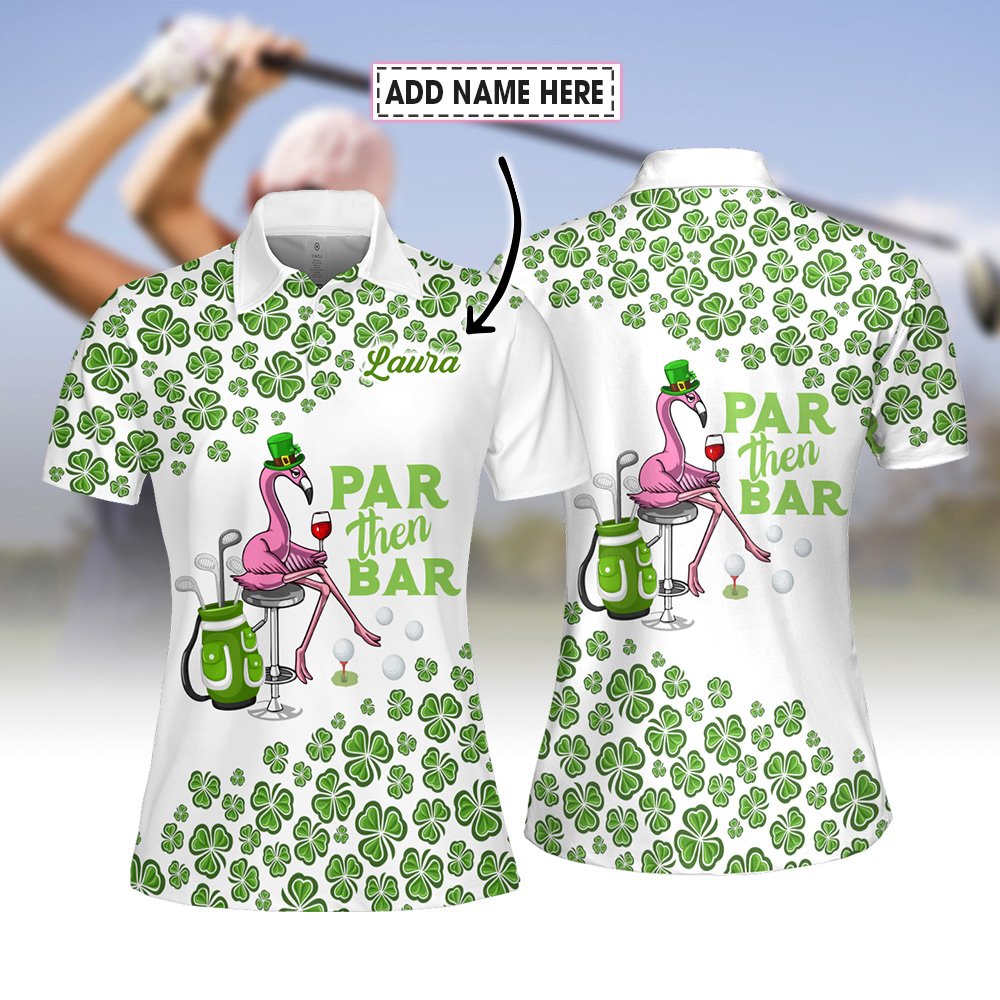 Par Then Bar St Patrick's Day Golf Wine Women Polo Shirt LVH020701