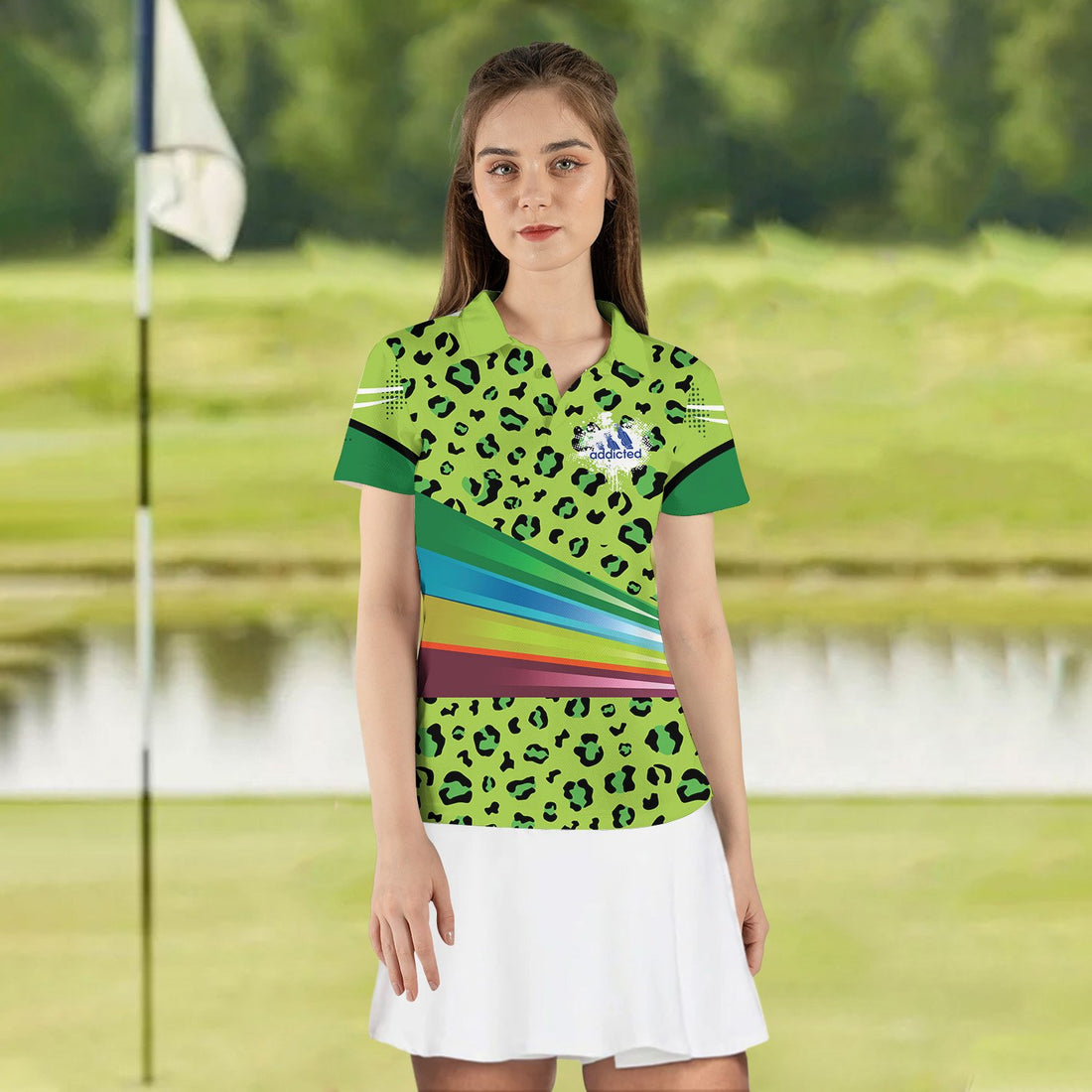 Neon Leopard Addicted Women Polo Shirt LVH030401