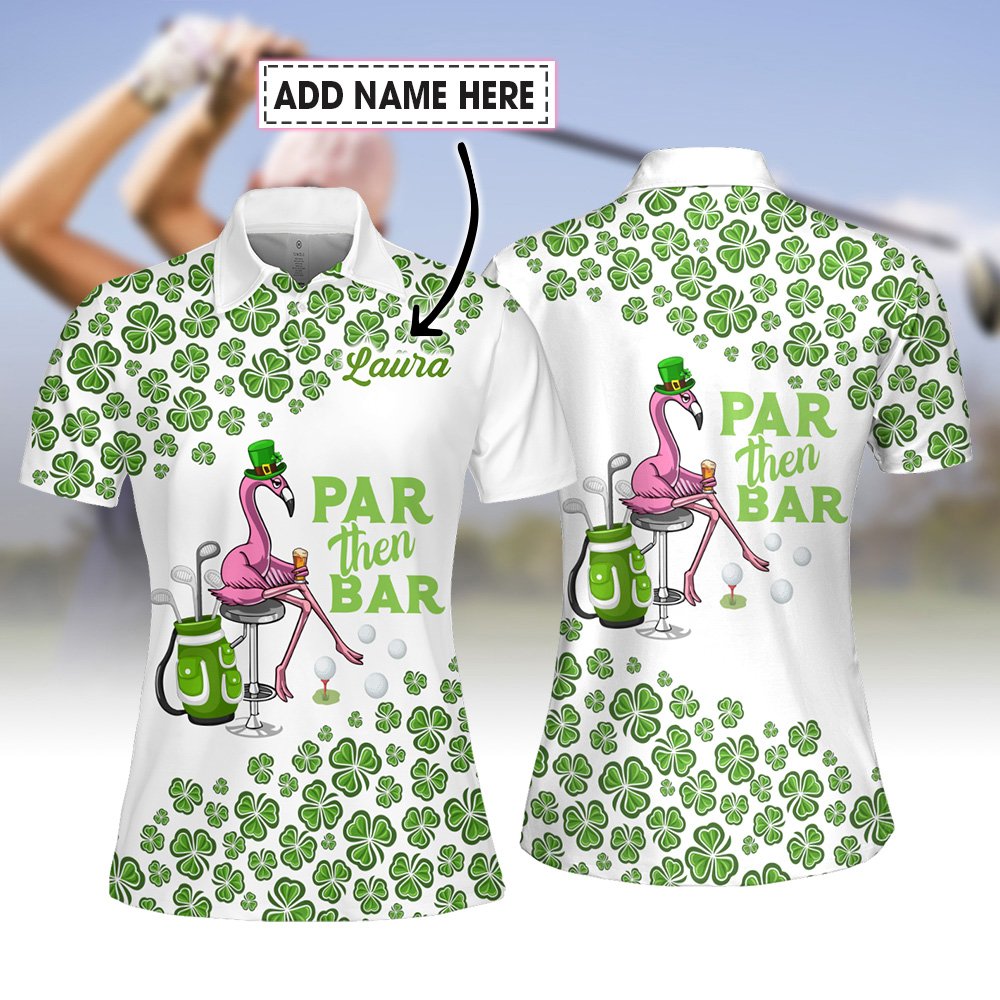Par Then Bar St Patrick's Day Golf Beer Women Polo Shirt LVH030701