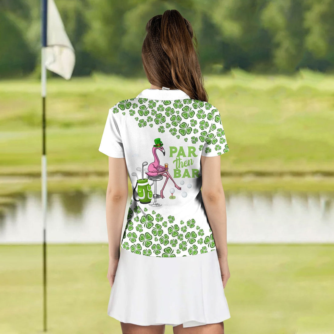 Par Then Bar St Patrick's Day Golf Beer Women Polo Shirt LVH030701