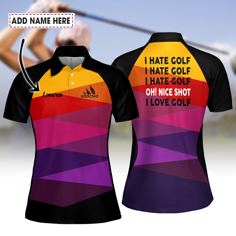 I Hate Golf Color Addicted Women Polo Shirt LVH040401