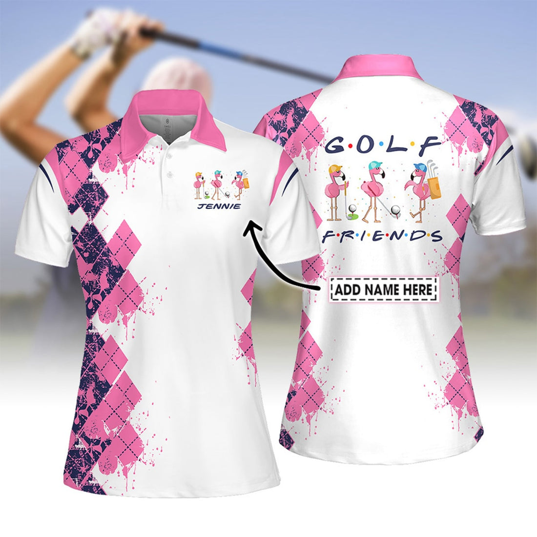 GOLF FRIENDS Flamingo Women Polo Shirt LVH050101