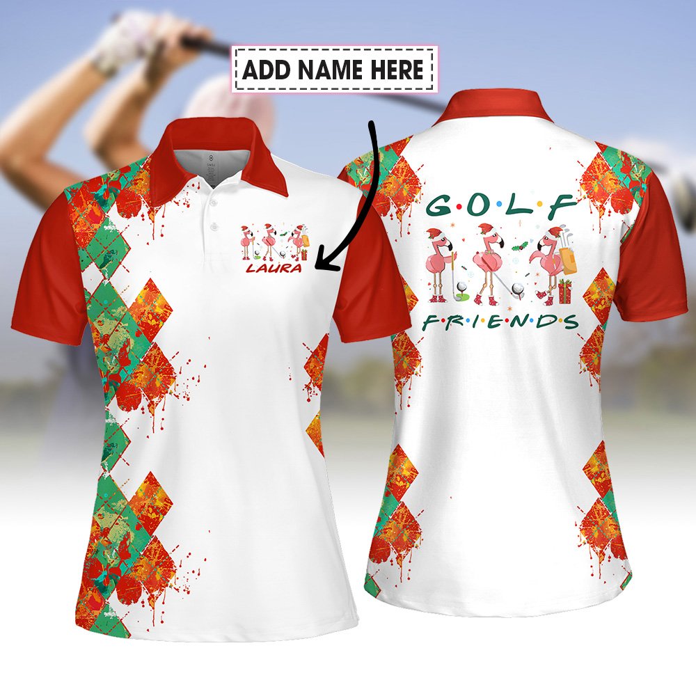 GOLF FRIENDS Christmas FLAMINGO WOMEN POLO SHIRT LVH110501