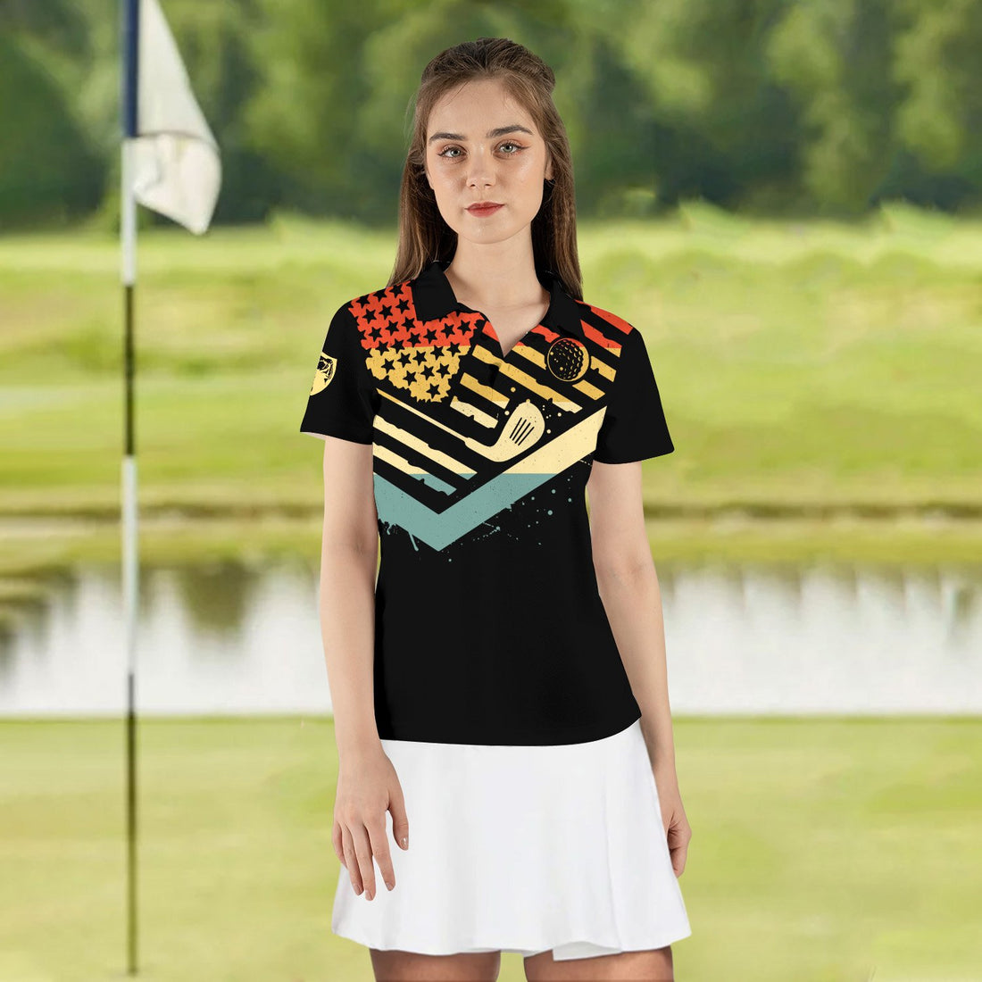 GOLF FRIENDS RETRO STYLE GOLF WOMEN Polo Shirt LVH140501