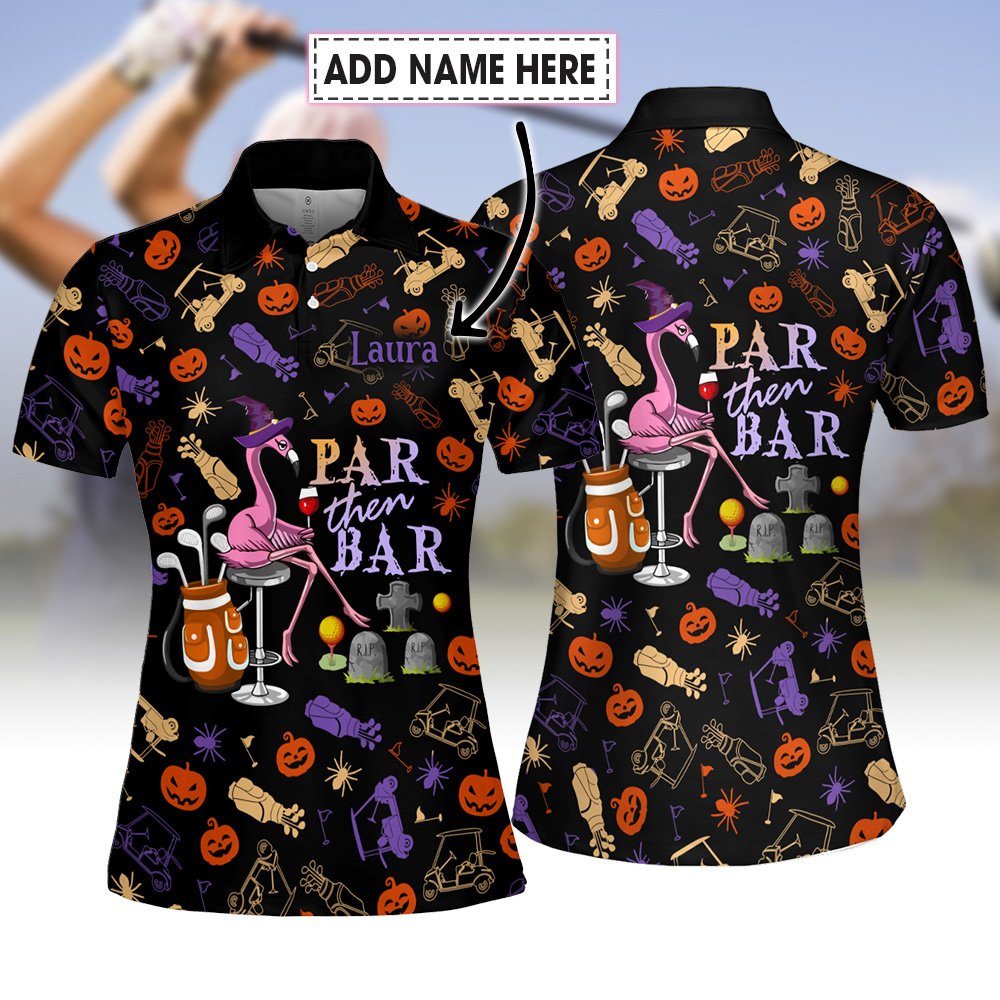 Par Then Bar Halloween Black Women Polo Shirt LVH190401