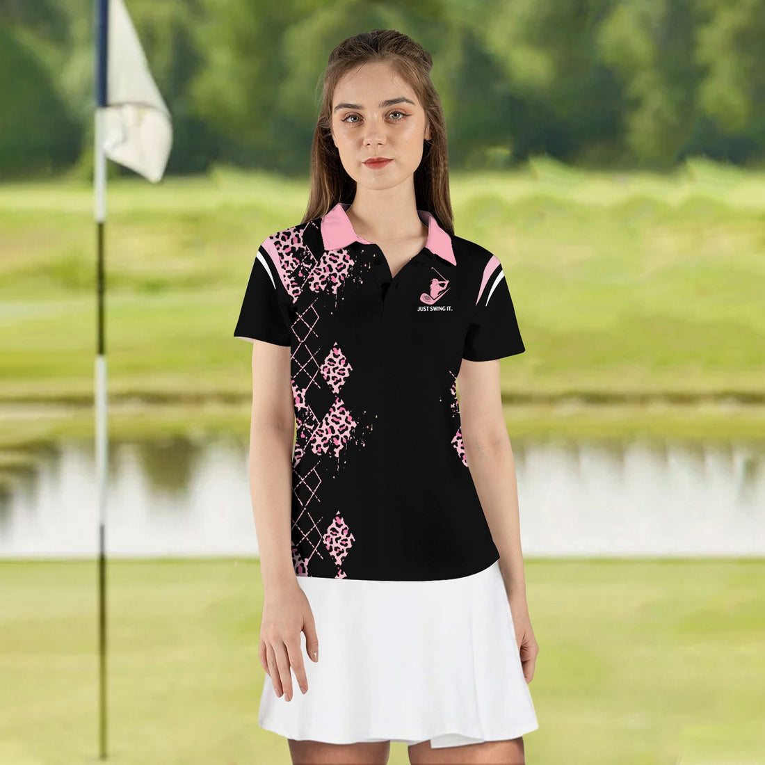I Play Golf, I Drink And I Know Things Wine Women Polo Shirt LVH220701