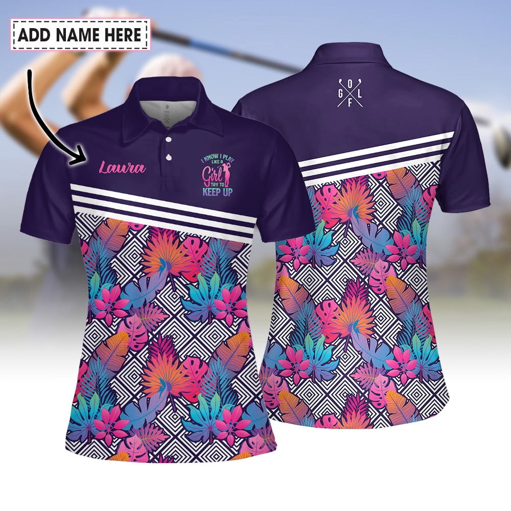 Try To Keep Up Women Gradient Women Polo Shirt LVH270201