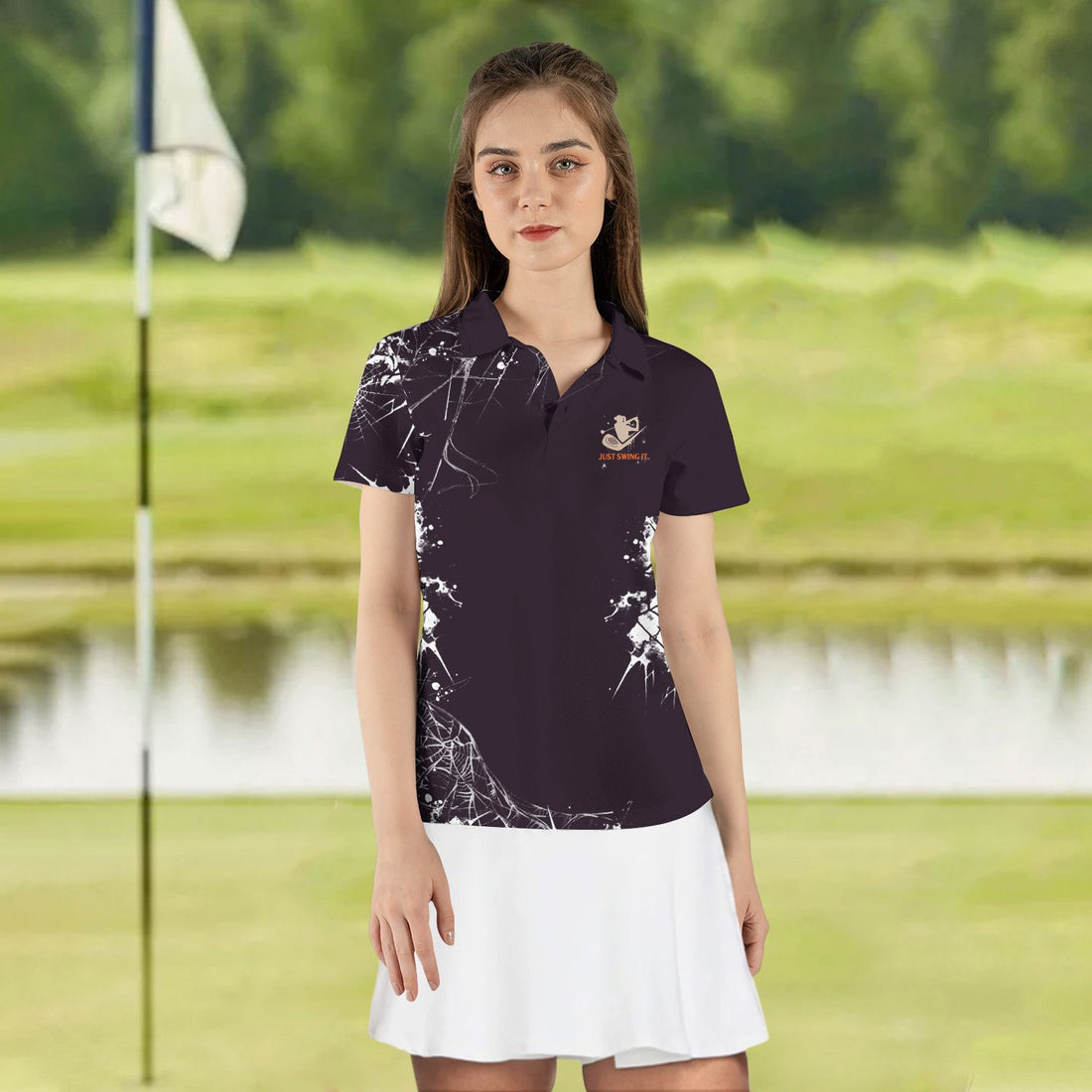 WEEKEND FORECAST GOLFING WITH A CHANCE OF DRINKING Halloween WOMEN POLO SHIRT LVH270401