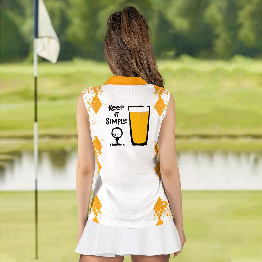 Keep It Simple Golf And Beer Women Polo Shirt LVH060301