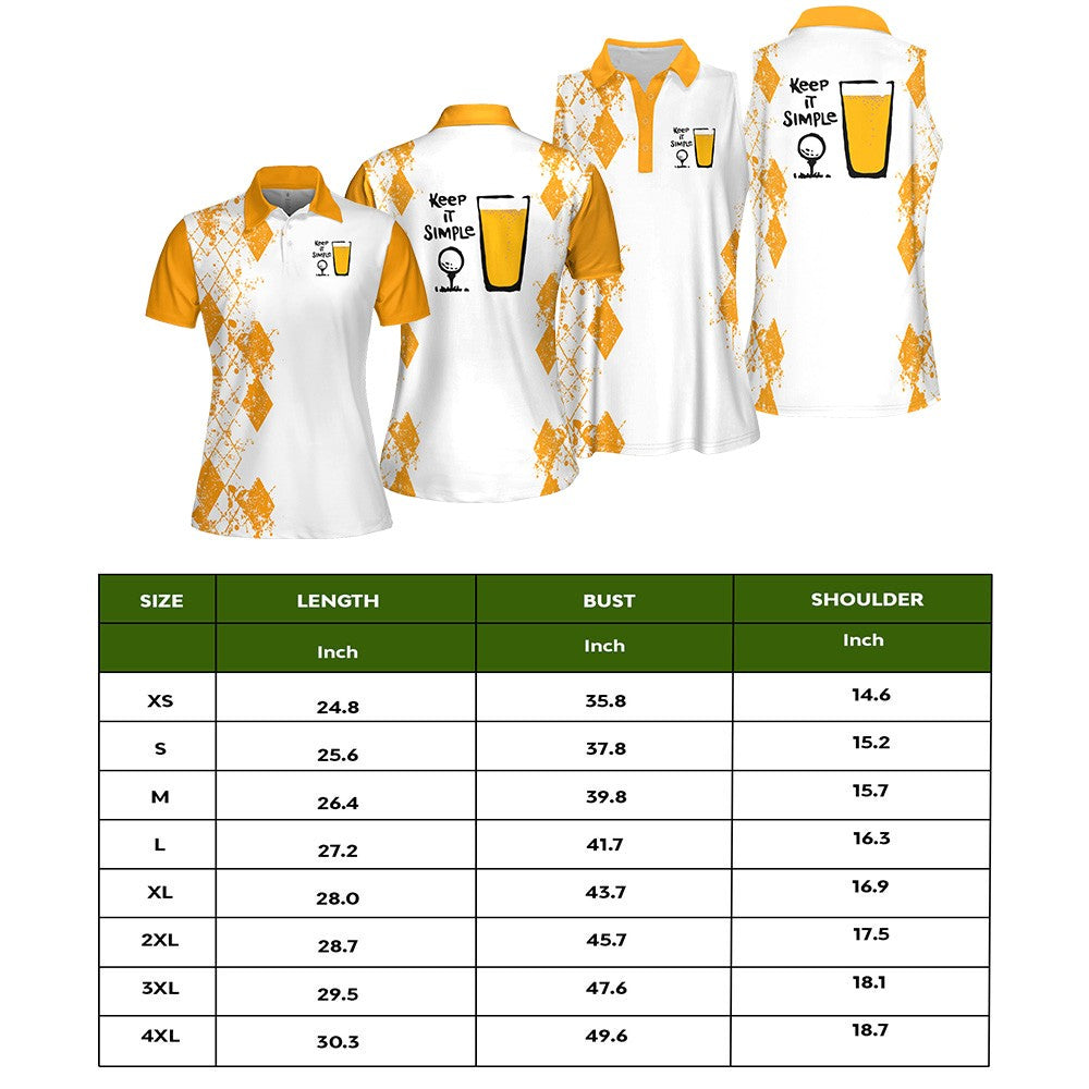 Keep It Simple Golf And Beer Women Polo Shirt LVH060301