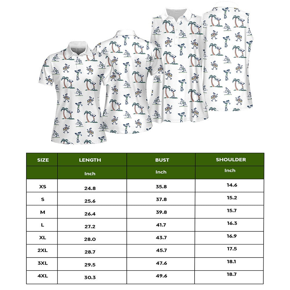 Seamless Palm Tree Golf Women Polo Shirt LVH080301