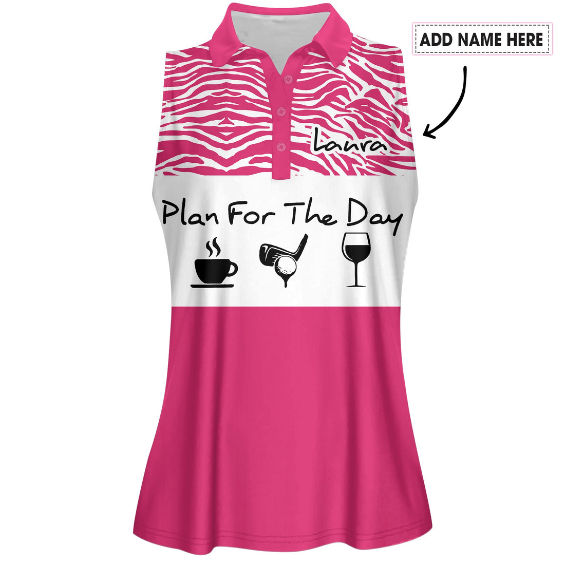 PLAN FOR THE DAY PINK GOLF Women Polo Shirt LVH110101