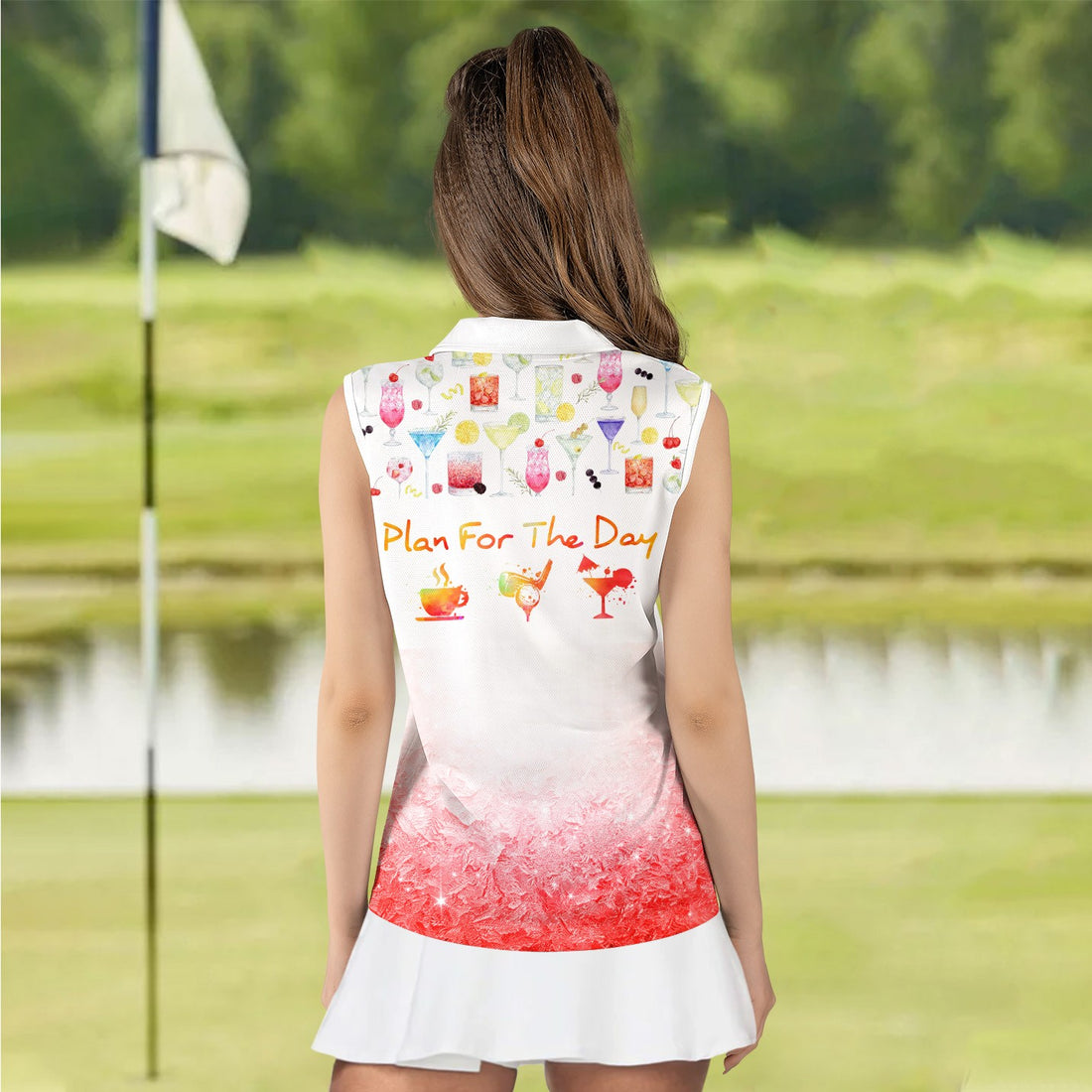 Plan For The Day Coffee Golf Cocktail Women Polo Shirt LVH110201