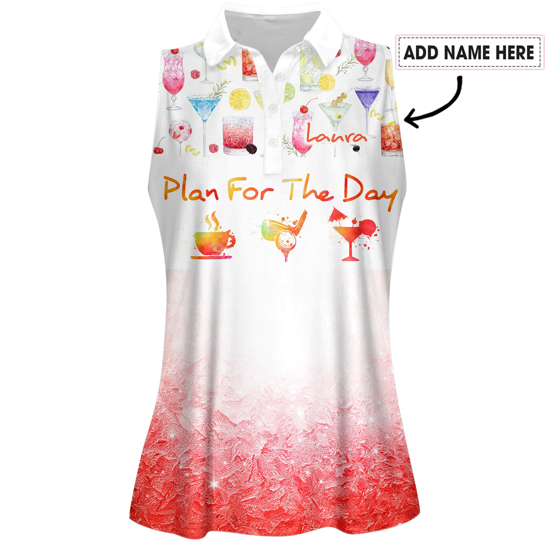 Plan For The Day Coffee Golf Cocktail Women Polo Shirt LVH110201