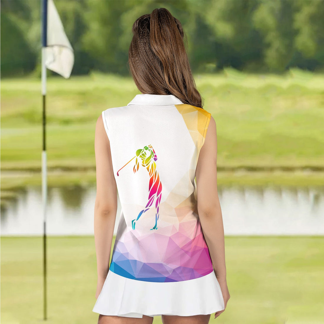 Golf Low-poly Style Women Polo Shirt LVH160201