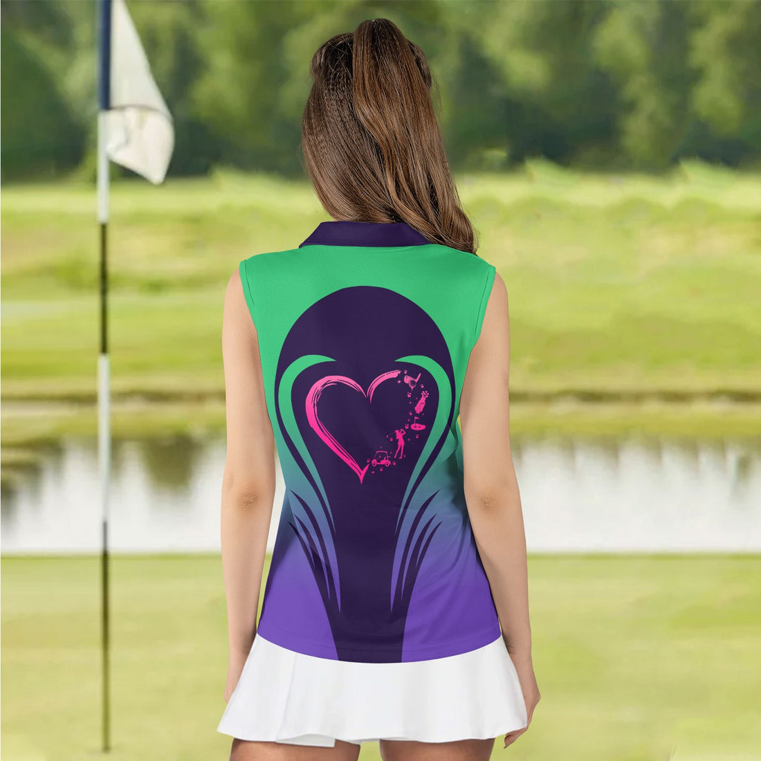 Love Golf Gradient Women Polo Shirt LVH200301