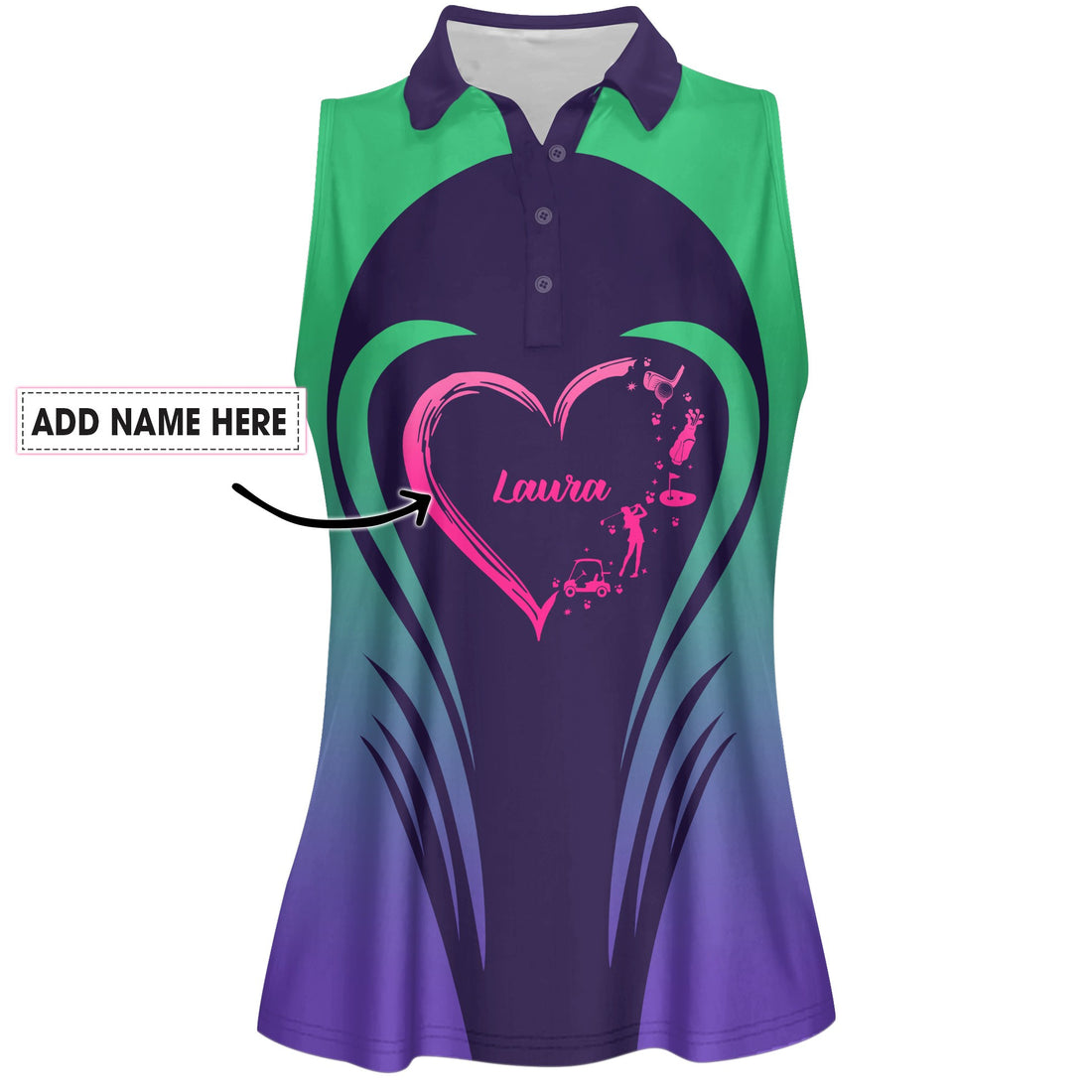 Love Golf Gradient Women Polo Shirt LVH200301