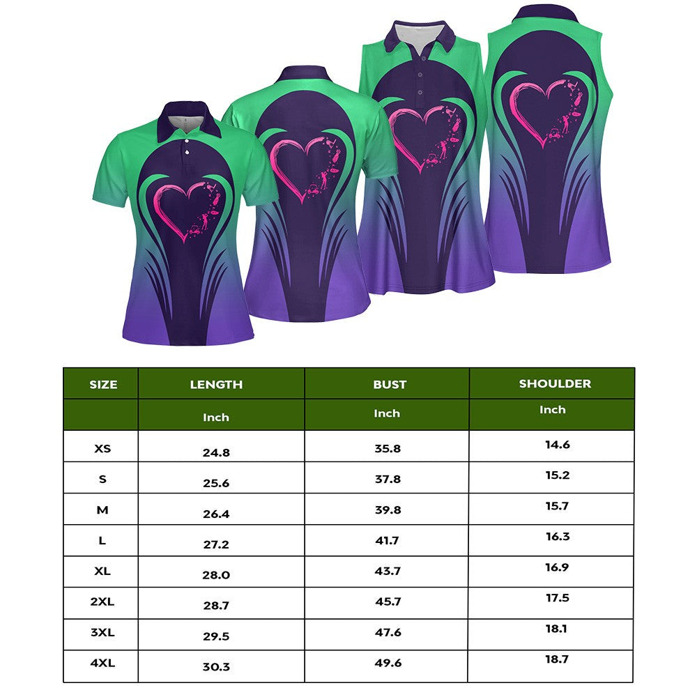 Love Golf Gradient Women Polo Shirt LVH200301