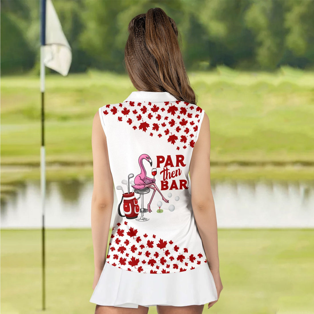 Canada Flamingo Par Then Bar Women Polo Shirt LVH220101