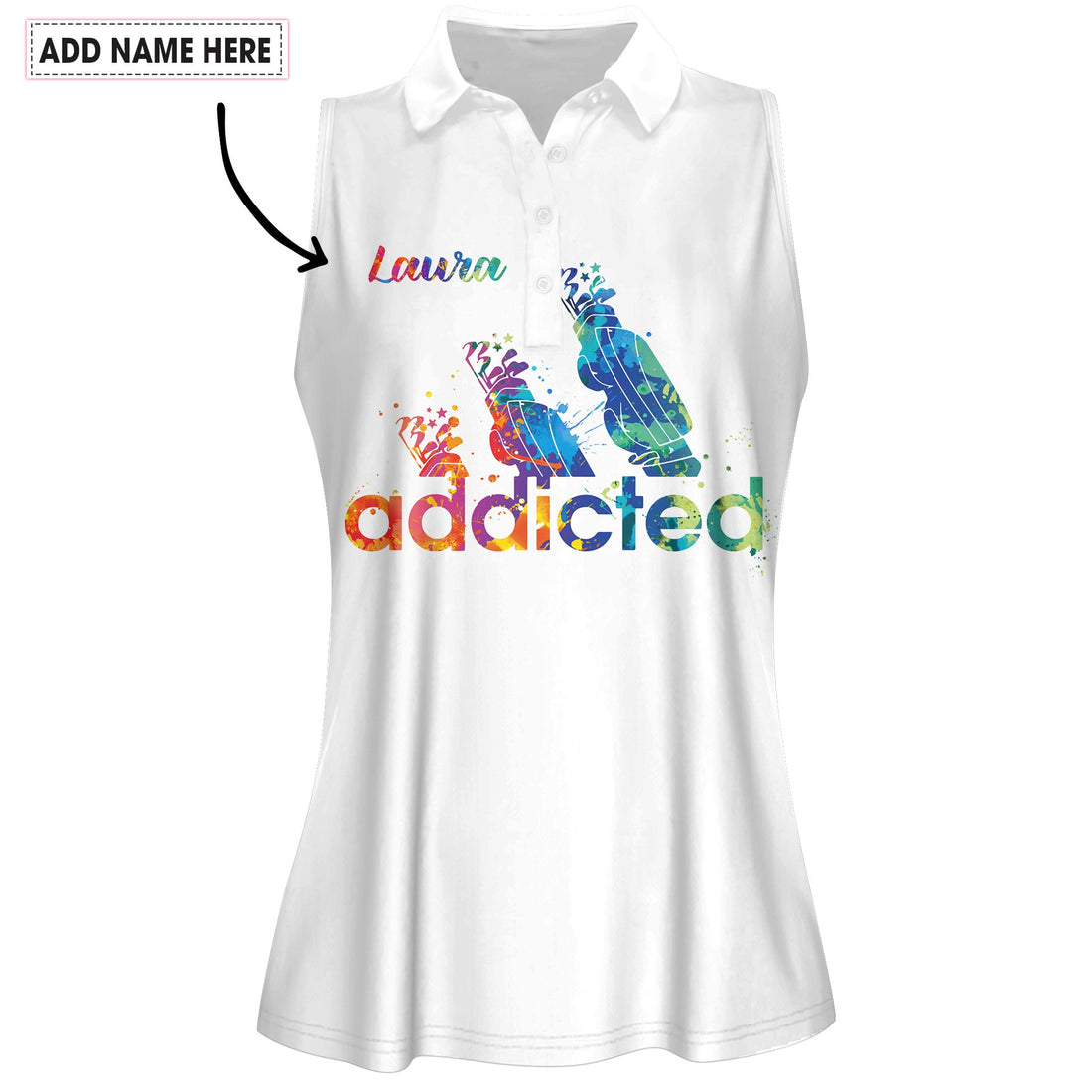 Water Color Par Then Bar Addicted Women Polo Shirt LVH220201